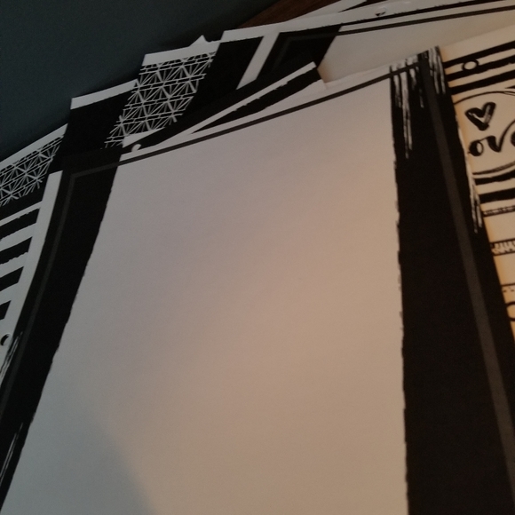 Bundle of (25) Extra Cardstock Paper in Black and White - Picture 3 of 7